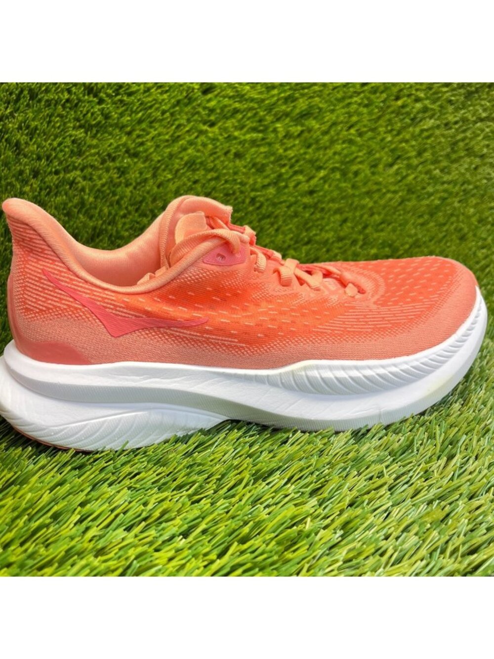 Hoka One One Mach 6 LA Womens Size 7.5 Orange Athletic Running Shoes Sneakers